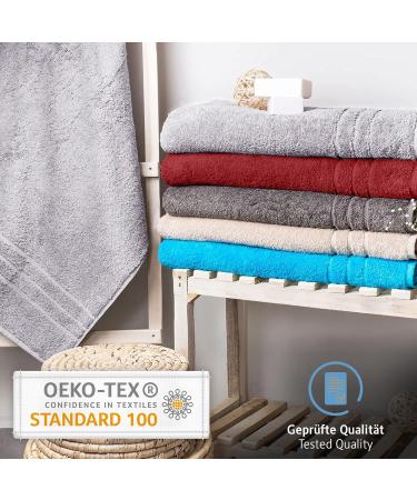 Comfortec 2-Series XXL Sauna Towel Set - 100% Cotton Soft & Rapid Dry - Large 80x200 cm in Silver Gray | Perfect for Spa and Home Use - Buy Online on GoSupps.com