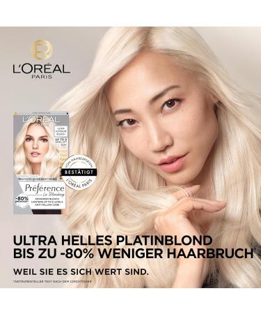 L'Or al Paris Pr f rence 9L Light Platinum Blonde Hair Color - Anti-Yellow Tinge & Breakage Technology | Multipack Ultra Platinum Brightener for International Shipping - Buy Online on GoSupps.com