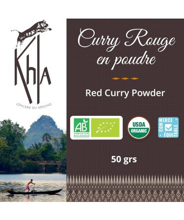 Khla - Organic Red Curry Powder 50g - Spicy Spicy Curry Mix - Cooking & Baking Ingredient - Indian Curry Thai - Chili Turmer - Buy Online on GoSupps.com
