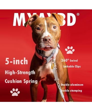 Myaxbd 15.2m Dog Leash - Durable Long Leash with Shock-Damping Spring for Large Dogs | Ideal for Outdoor Courtyard Camping & Training - Silver Size L - Buy Online on GoSupps.com