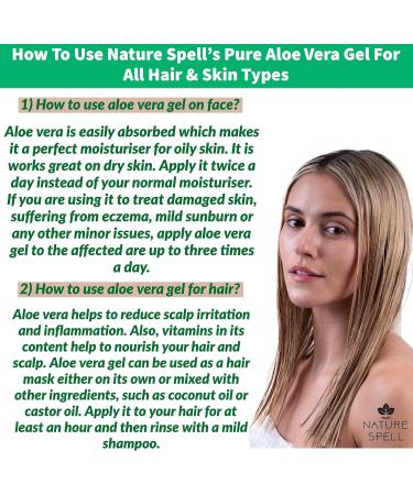 Nature Spell Aloe Vera Gel 99% Pure 200ml - Soothing & Hydrating for Hair & Skin - Vegan - Made In UK - Buy Online on GoSupps.com