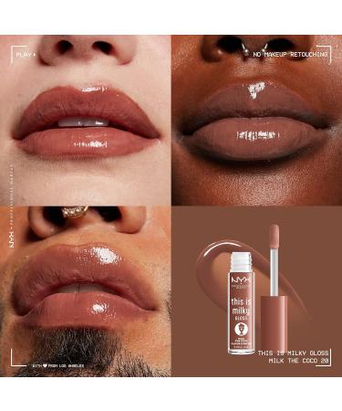 Nyx Professional Makeup Milky Gloss Lip Gloss - 12 Hour Hydration Vegan, Milk The Coco (Dark Chocolate) Milkshakes - Buy Online on GoSupps.com