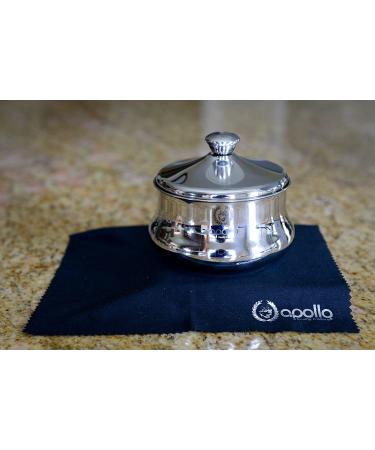 Apollo Stainless Steel Shaving Bowl with Lid - Elegant Addition to Wet Shaving Kit - Designed in the USA - Buy Online on GoSupps.com