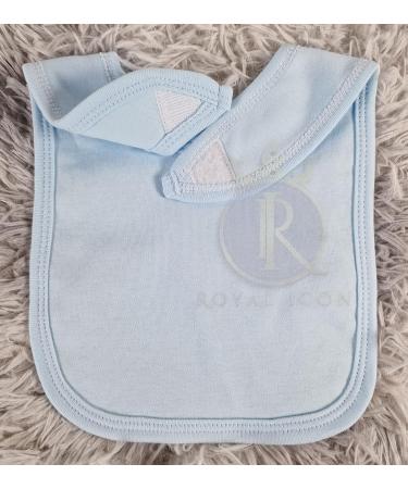 Royal Icon Baby Bibs 0-6 Months & 6-12 Months | 100% Organic Cotton | Soft Absorbent Feeding Bib | Set of 3/6/12Pc Blue | For Toddler Boys and Girls - Buy Online on GoSupps.com