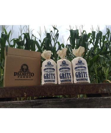 Palmetto Farms Yellow Grits - 3 Pack | Premium Quality Southern Grits - Buy Online on GoSupps.com