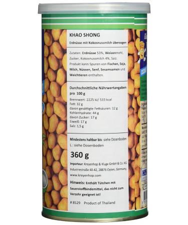 Khao Shong Coconut Flavor Coated Peanuts - 360g Crispy Sweet & Spicy Coconut Snacks | Shop Now! - Buy Online on GoSupps.com