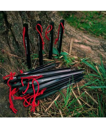 Wise Owl Outfitters Heavy Duty Tent Stakes - Essential Camping Accessories in Aircraft Aluminum - 12pk or 16pk - Buy Online on GoSupps.com