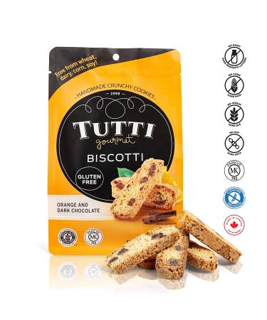 Tutti Gourmet Gluten Free Biscotti Cookie - Orange & Dark Chocolate - 6 x 6.34 oz bags - Allergen Friendly Snack - Dairy, Soy, Corn, Wheat Free - Buy Online on GoSupps.com