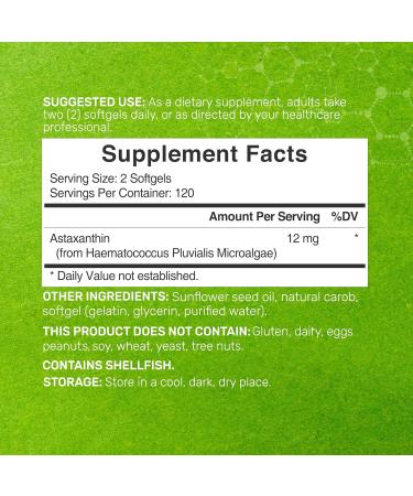 Astaxanthin Supplements 12mg 240 Mini Softgels | Natural Antioxidant for Skin, Eyes, Joints & Immune Support - Buy Online on GoSupps.com