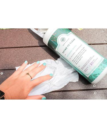 THYME TO CLEAN by DERMAGLOVE - All-Natural Hygienic Wipes for Hard Surfaces | Plant-Based Barrier for Cross-Contamination | Ideal for High Touch Surfaces (75 ct) - Buy Online on GoSupps.com