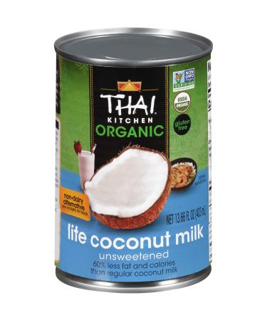 Thai Kitchen Organic Unsweetened Lite Coconut Milk, 13.66 fl oz (Pack of 12)
