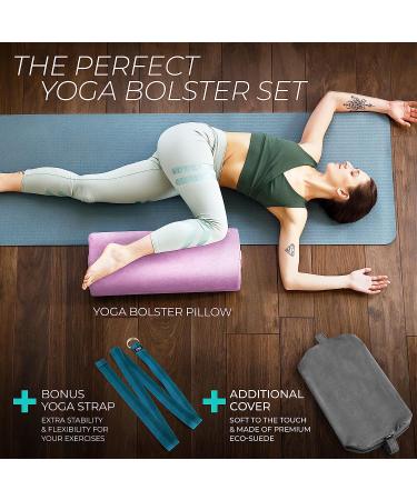 Victorem Yoga Bolster Pillow - Rectangular Meditation Pillow with Washable Cover and Handle for Restorative Yoga - Includes Strap - Buy Online on GoSupps.com