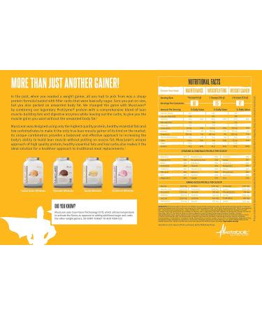 Metabolic Nutrition - Musclean - Milkshake Weight Gainer, Whey High Protein Meal Replacement, Maintenance Nutrition, Low Carb, Keto Diet, Digestive Enzymes, Vanilla, 2.5 Pound (25 ser) 2.5 Pound (Pack of 1) Vanilla Milkshake - Buy Online on GoSupps.com