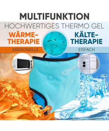 ICEHOF Cool Pads Ankle - Cooling Gel Bandage for Ankle Pain Relief | Cold Therapy for Rheumatism & Chemotherapy | One Size - Buy Online on GoSupps.com