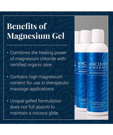 Ancient Minerals Magnesium Gel | 8oz Tube | Pure Zechstein Magnesium Chloride | Ideal for Massage and Skin Absorption - Buy Online on GoSupps.com