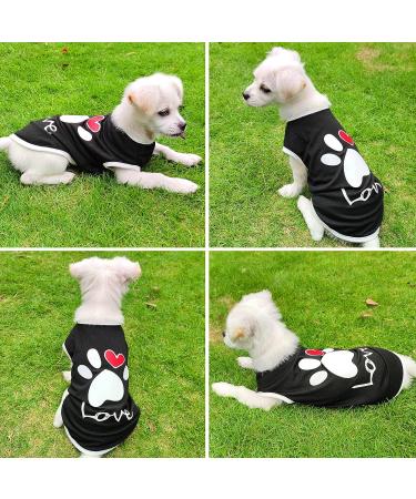 Brocarp 2 Pack Dog Shirt Puppy Clothes - Basic Vest Outfit for Small Medium Large Dogs - Soft Cotton T-Shirt for Cats and Kittens - Black+White (Small) - Buy Online on GoSupps.com