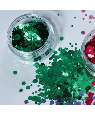 Classic Coarse-Grained Glitter from Moon Glitter | 100% Cosmetic Glitter for Face Body Nails Hair & Lips - Set of 6 Colors - 3G - Buy Online on GoSupps.com