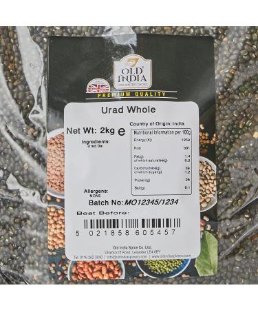 Old India Urad Whole 2kg - Premium Quality Black Gram Beans - Buy Online on GoSupps.com