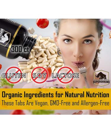 SuperDosing Organic Acacia Senegal Fiber Capsules 300pk | Vegan Prebiotic Supplement - Buy Online on GoSupps.com