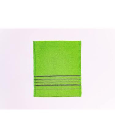 JSA Korean Exfoliating Mitt 4pcs Pack - Genuine Body Scrub Bath Mitten for Removing Dead Skin - Green Color - Buy Online on GoSupps.com