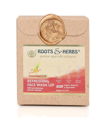 ROOTS AND HERBS Ayurvedic Face Wash Lep - 100% Vegan Anantmool Refreshing Facial Cleanser (2.11oz) | Natural Non-Foaming Treatment for Radiant Skin - Buy Online on GoSupps.com