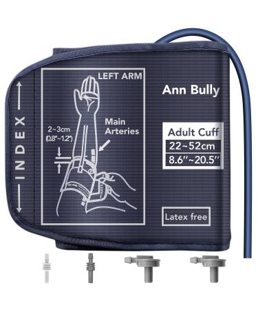 Extra Large Blood Pressure Cuff Arm, Ann Bully 8.6''-20.5'' XL Replacement Cuff for Big Arm, Blood Pressure Cuff for Big Arm (BP Machine Not Included) Blue-XL
