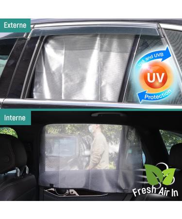 2 PCS Magnetic Car Sun Shades for Baby | One-way Perspective | Installation-free Magnetic Curtain | Rear Side Window Back Seat | 2pcs - Buy Online on GoSupps.com