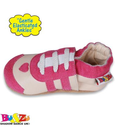 SHADOW DANCE UK Baby Shoes | Soft Sole Toddler Boy & Girl Shoes | Leather Winter Booties 0-6 Months | Pink Sneakers - Buy Online on GoSupps.com
