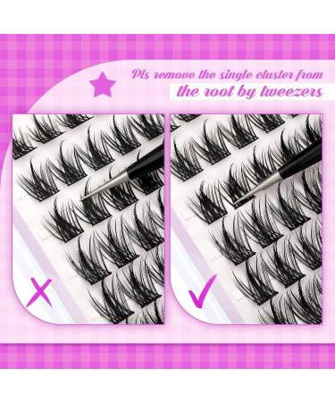 ALPHONSE Lash Clusters 70 Pcs Natural Look Eyelash Extension Pack 8-16MM Mixed Length Individual Wispy DIY Lashes - Style D - Buy Online on GoSupps.com