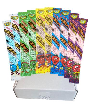 Ultimate Millions Sweets Selection 10 Pks 5 Amazing Juicy Flavours - Bubblegum Apple Cola Strawberry and Raspberry Exclusive to Delivrowe - Buy Online on GoSupps.com