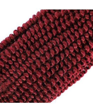 FREESHOW Burgundy Spring Twist Hair 8 Inch Crochet 3-Pack - Bug 8 Inch Bug Spring Twist Hair - Buy Online on GoSupps.com
