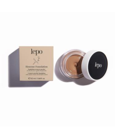 LEPO LEPO | BioSense Cream-to-Powder Foundation No. 03 Hazelnut with Coconut Oil and Organic Tapioca Starch for polished and hydrated skin all day long