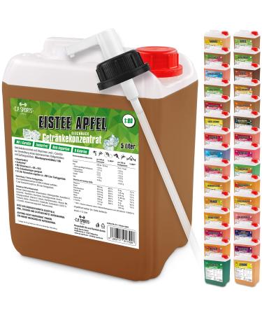 C.P.Sports 5 liters of drinks SIRUP beverage concentrate for approx. 400 liter finished drink vitamins sports drink concentrate various varieties including dosing dispenser with L-carnitine (iced papper)