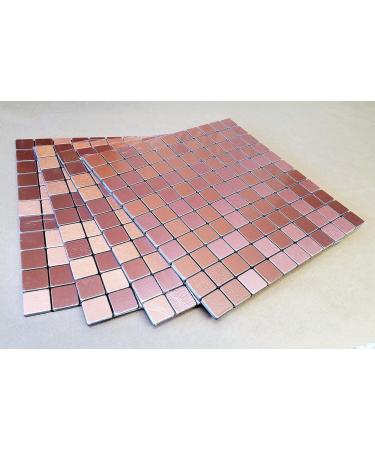 FLEXIPIXTILE 4-Piece Aluminum Mosaic Tile Peel & Stick Backsplash Accent Wall Old Kettle Pack of 4 - Buy Online on GoSupps.com