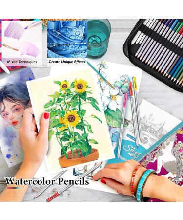 Soucolor 73 Art Supplies Kit for Adults, Teens, and Kids - Drawing Pencils Set in Zipper Case with Sketch and Coloring Books - Ideal for Beginners - Includes Metallic and Charcoal Pencils - Buy Online on GoSupps.com