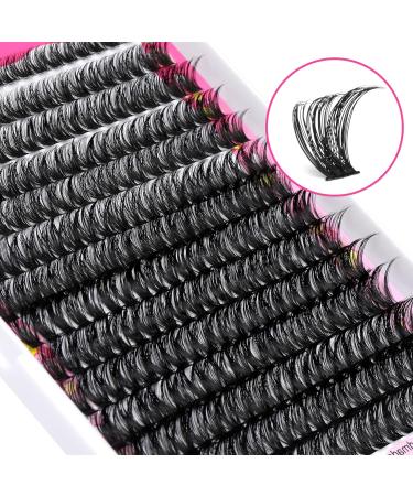 DIY Individual Cluster Eyelash Extension Kit - 280pcs Natural Russian Lashes - 50p 9-16MM A-Cluster Lashes Kit for Self Application - Buy Online on GoSupps.com