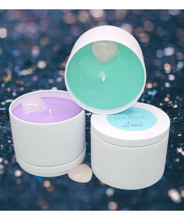 Gem Candle in White: Love - Luxurious Scented Candles for a Romantic Atmosphere | International Shipping Available - Buy Online on GoSupps.com