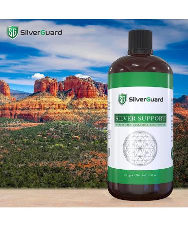 Premium SilverGuard Enhanced Colloidal Silver Liquid 30ppm Immune Support - 32 oz (16 oz 2 Pack) - Buy Online on GoSupps.com