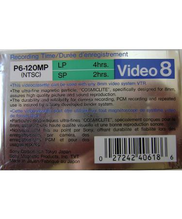 Sony 120 Metal MP 8mm Video Cassette Tape - 106 Meters NTSC - Buy Online on GoSupps.com