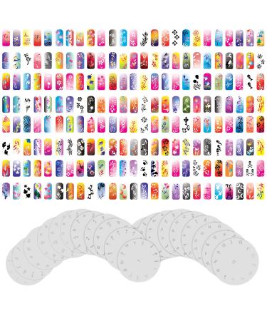 Custom Body Art Airbrush Nail Stencils - Design Series Set  1 Includes 20 Individual Nail Templates with 13 Designs Each for a Total 260 Designs of Series 1