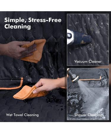 Waterproof & Scratchproof Dog Car Seat Cover for Back Seat - Black 54W x 58L - Buy Online on GoSupps.com