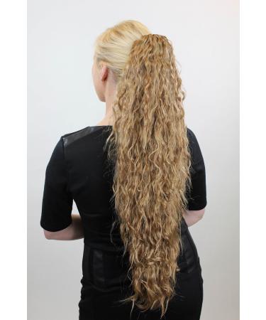 Very Long Voluminous Dark Blonde Ponytail Hairpiece with Kinky Curls - N838-19 for Stunning Hairstyles - Buy Online on GoSupps.com