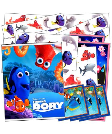 Stickerland Temporary Tattoos For Kids - Assorted Temporary Tattoos Bundle Includes Separately Licensed GWW Reward Stickers & Door Hangers (Finding Dory)