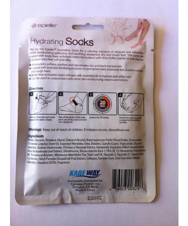 Epielle Hydrating Socks - Shea Butter, Jojoba Oil, Vitamin E | Moisturizing Foot Treatment - Buy Online on GoSupps.com