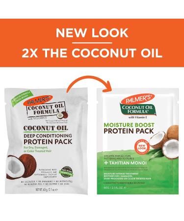 Palmer's Coconut Oil Formula Moisture Boost Protein Pack - Hair Treatment for Dry Damaged & Colored Hair 12 Pack (2.1 oz Each) | Shop Internationally - Buy Online on GoSupps.com