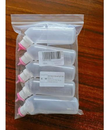 Gufastoe 5Pcs Mini Silicone Pet Feeding Nipples & Bottle for Puppies Dogs Cats | Pink Color - International Shipping Available - Buy Online on GoSupps.com