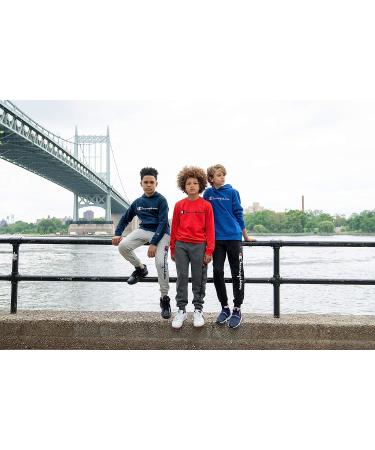 Champion Boys Short Sleeve Tee Shirt - Navy, Size 6 | Chest Script Top for Big and Little Boys - Buy Online on GoSupps.com