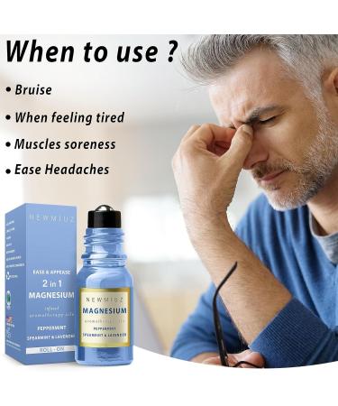 Migraine Relief Roll-On Stick | Magnesium Arnica Peppermint & Eucalyptus Essential Oils | Stress-Reducing Gift for Women - Buy Online on GoSupps.com
