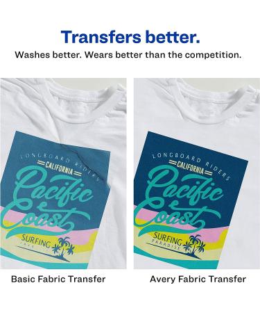 Avery Printable Heat Transfer Paper for Light Fabrics - 8.5x11 Inkjet Printer Transfers (6 Sheets) - Buy Online on GoSupps.com