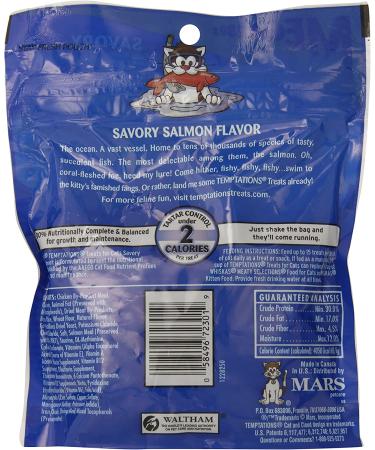 Whiskas Temptations Cat Treats - Savory Salmon Flavor (6.3 Oz) - Buy Online on GoSupps.com